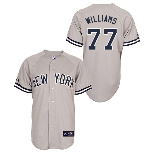 Mason Williams #77 Youth Baseball Jersey-New York Yankees Authentic Road Gray MLB Jersey - Click Image to Close